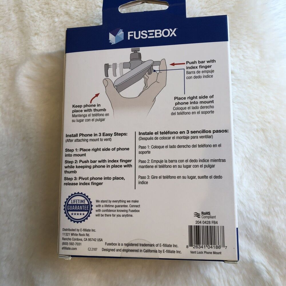 Fusebox Vent Lock Phone Mount One Hand Operation Fits Large Phones - Picture 3 of 4